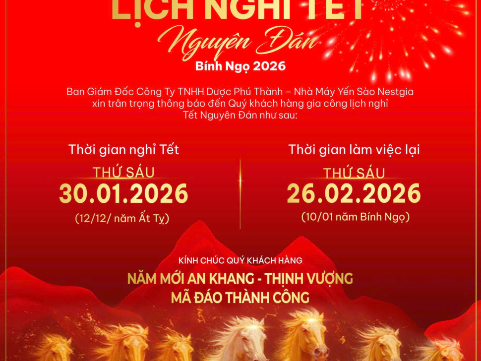 THÔNG BÁO NGHỈ TẾT NGUYÊN ĐÁN 2026