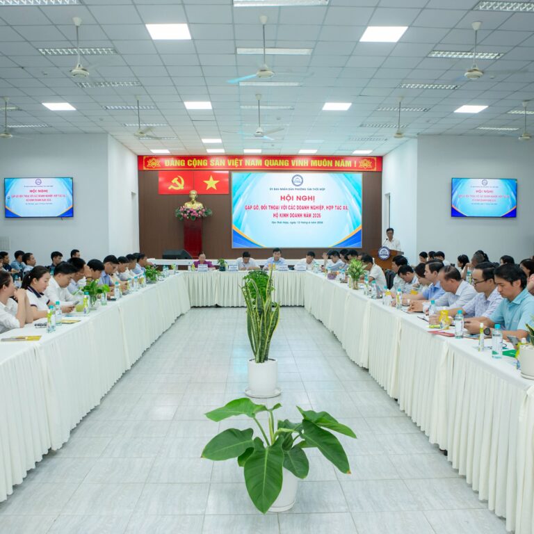Chúc mừng Hội nghị Gặp gỡ, Đối thoại Doanh nghiệp phường Tân Thới Hiệp năm 2026 diễn ra thành công, tốt đẹp